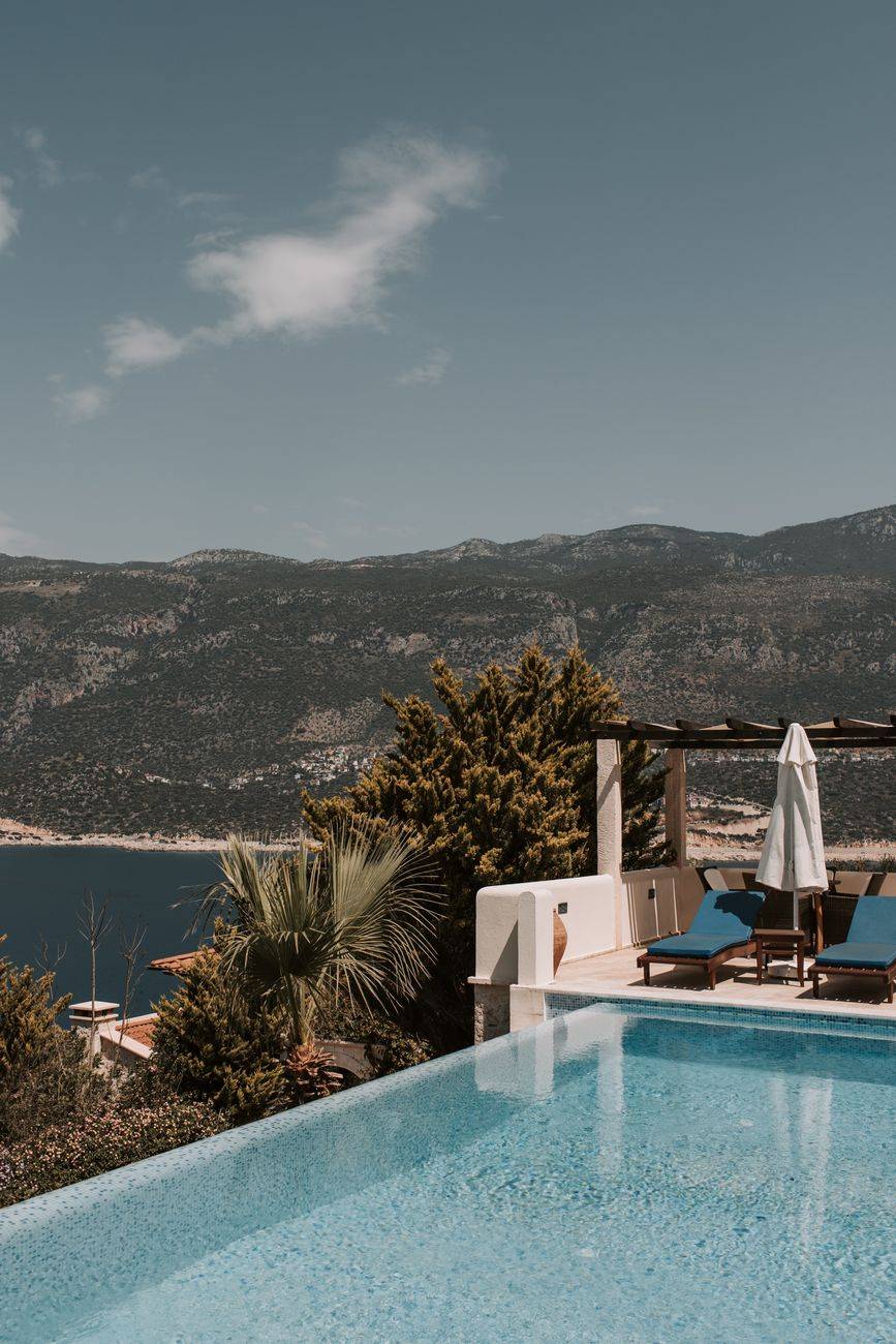 Luxury villa with pool and stunning sea view in Antalya, Turkey.